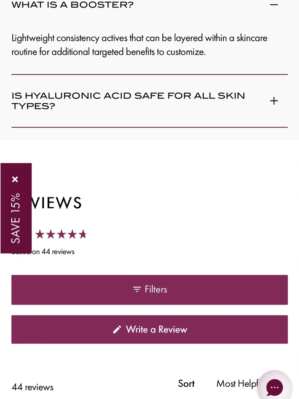 111SKIN Hyaluronic Acid Aqua Booster Serum - Silver